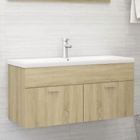 Oak plywood sink cabinet 100x38.5x46 cm by vidaXL, Bathroom furniture - Ref: Foro24-804677, Price: 48,57 €, Discount: %
