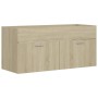 Waschbeckenschrank aus Eichensperrholz, 100 x 38,5 x 46 cm von vidaXL, Badezimmermöbel - Ref: Foro24-804677, Preis: 48,57 €, ...