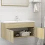 Waschbeckenschrank aus Eichensperrholz, 100 x 38,5 x 46 cm von vidaXL, Badezimmermöbel - Ref: Foro24-804677, Preis: 47,98 €, ...