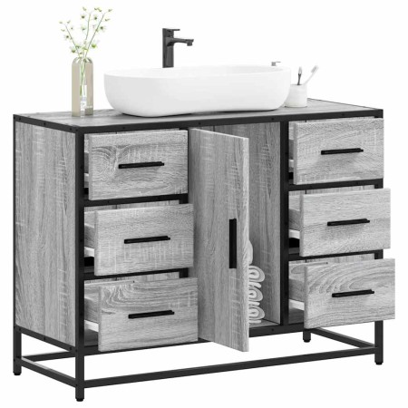 Armario lavabo baño madera ingeniería gris Sonoma 80x33x60 cm von , Badezimmermöbel - Ref: Foro24-849282, Preis: 127,17 €, Ra...