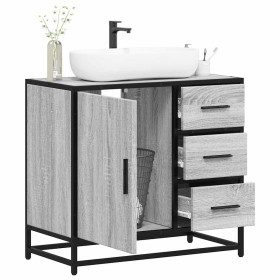 Mueble lavabo baño madera contrachapada sonoma gris 65x33x60 cm by , Bathroom furniture - Ref: Foro24-849277, Price: 96,59 €,...