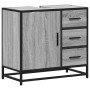 Mueble lavabo baño madera contrachapada sonoma gris 65x33x60 cm von , Badezimmermöbel - Ref: Foro24-849277, Preis: 96,59 €, R...