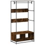Armario de madera de ingeniería roble ahumado 90x50x180 cm by , Dresser Organizers and Bar Hangers - Ref: Foro24-849296, Pric...