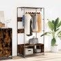 Armario de madera de ingeniería roble ahumado 90x50x180 cm by , Dresser Organizers and Bar Hangers - Ref: Foro24-849296, Pric...