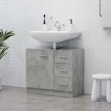Bathroom cabinet in gray concrete plywood 63x30x54 cm by vidaXL, Bathroom furniture - Ref: Foro24-804188, Price: 69,88 €, Dis...