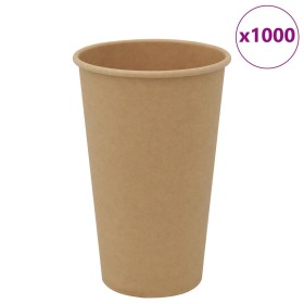 Tazas de café de papel 1000 uds 16oz 400ml marrón de , Vasos desechables - Ref: Foro24-4102797, Precio: 91,68 €, Descuento: %
