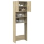 Armario de lavadora madera color roble sonoma 64x25,5x190 cm von , Zubehör für Waschmaschinen und Trockner - Ref: Foro24-8496...