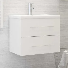 White engineered wood washbasin cabinet 60x38.5x48 cm by vidaXL, Bathroom furniture - Ref: Foro24-804692, Price: 66,04 €, Dis...