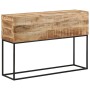 Mesa consola madera maciza mango rugosa y hierro 110x30x75 cm by , Side tables - Ref: Foro24-376066, Price: 169,56 €, Discoun...