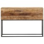 Mesa consola madera maciza mango rugosa y hierro 110x30x75 cm by , Side tables - Ref: Foro24-376066, Price: 169,56 €, Discoun...