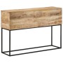 Mesa consola madera maciza mango rugosa y hierro 110x30x75 cm by , Side tables - Ref: Foro24-376066, Price: 169,56 €, Discoun...