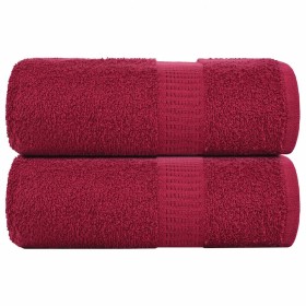 Toallas invitados 2 uds 100% algodón burdeos 30x50 cm 360 gsm de , Toallas - Ref: Foro24-136731, Precio: 14,71 €, Descuento: %