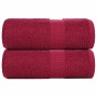 Toallas invitados 2 uds 100% algodón burdeos 30x50 cm 360 gsm de , Toallas - Ref: Foro24-136731, Precio: 14,71 €, Descuento: %