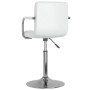 Sillas de comedor giratorias 2 unidades cuero sintético blanco