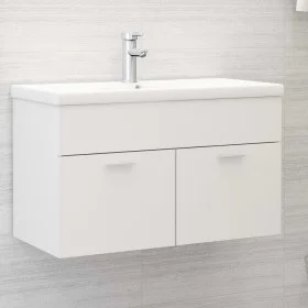 Waschbeckenschrank aus weißem Sperrholz, 80 x 38,5 x 46 cm von vidaXL, Badezimmermöbel - Ref: Foro24-804656, Preis: 42,64 €, ...