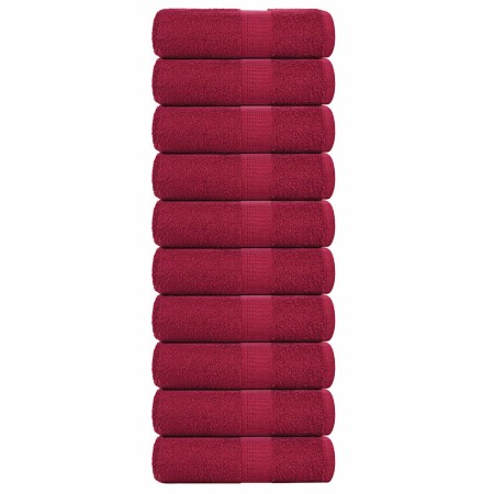 Toallas invitados 10 uds 100% algodón burdeos 30x50 cm 360 gsm de , Toallas - Ref: Foro24-136733, Precio: 28,16 €, Descuento: %