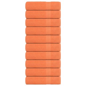 Toallas de invitados 10uds 100% algodón naranja 70x140cm 360gsm de , Toallas - Ref: Foro24-136907, Precio: 77,38 €, Descuento: %