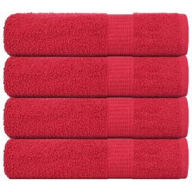 Toallas de ducha 4 uds 100% algodón rojo 70x140 cm 360 gsm de , Toallas - Ref: Foro24-136930, Precio: 33,55 €, Descuento: %