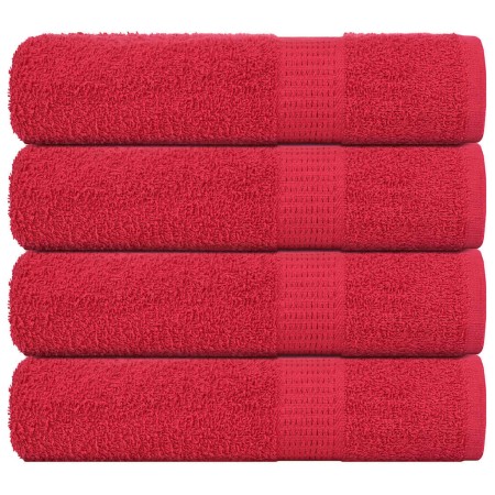 Toallas de ducha 4 uds 100% algodón rojo 70x140 cm 360 gsm de , Toallas - Ref: Foro24-136930, Precio: 33,55 €, Descuento: %