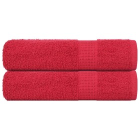 Toallas de baño 2 uds rojo 100x150 cm 360 gsm 100% algodón de , Toallas - Ref: Foro24-136932, Precio: 27,58 €, Descuento: %