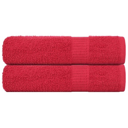Toallas de baño 2 uds rojo 100x150 cm 360 gsm 100% algodón de , Toallas - Ref: Foro24-136932, Precio: 27,58 €, Descuento: %
