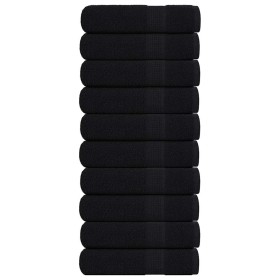 Toallas de baño 10 uds negro 100x150 cm 360 gsm 100% algodón de , Toallas - Ref: Foro24-136958, Precio: 123,00 €, Descuento: %