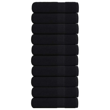 Toallas de baño 10 uds negro 100x150 cm 360 gsm 100% algodón de , Toallas - Ref: Foro24-136958, Precio: 123,00 €, Descuento: %