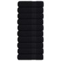 Toallas de baño 10 uds negro 100x150 cm 360 gsm 100% algodón de , Toallas - Ref: Foro24-136958, Precio: 123,00 €, Descuento: %