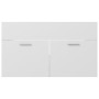 Armario para lavabo madera contrachapada blanco 80x38,5x46 cm