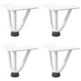 Patas de mesa tipo horquilla 4 uds acero macizo blanco 10 cm by , Table legs - Ref: Foro24-4012429, Price: 29,38 €, Discount: %