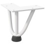 Patas de mesa tipo horquilla 4 uds acero macizo blanco 10 cm by , Table legs - Ref: Foro24-4012429, Price: 29,38 €, Discount: %