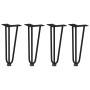 Patas de mesa tipo horquilla 4 uds acero macizo negro 30 cm by , Table legs - Ref: Foro24-4012436, Price: 44,69 €, Discount: %