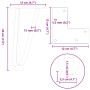 Patas de mesa tipo horquilla 4 uds acero macizo antracita 20 cm by , Table legs - Ref: Foro24-4012434, Price: 42,63 €, Discou...