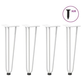 Patas de mesa tipo horquilla 4 uds acero macizo blanco 42 cm von , Tischbeine - Ref: Foro24-4012441, Preis: 50,57 €, Rabatt: %