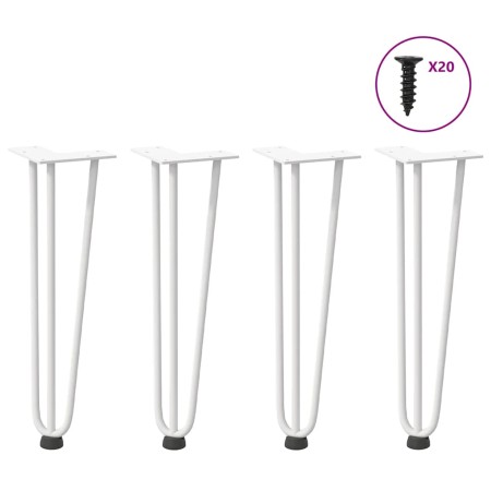 Patas de mesa tipo horquilla 4 uds acero macizo blanco 42 cm von , Tischbeine - Ref: Foro24-4012441, Preis: 50,57 €, Rabatt: %