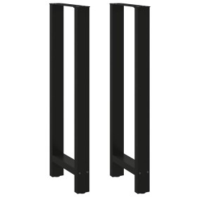 Patas de mesa de centro acero negro 2 uds 40x(110-111) cm de , Patas para mesas - Ref: Foro24-4013348, Precio: 130,45 €, Desc...