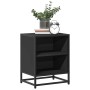 Mesita de noche madera ingeniería negro 40x31x50 cm metal by , Nightstands - Ref: Foro24-848699, Price: 37,15 €, Discount: %
