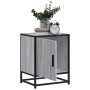 Mesita noche madera de ingeniería gris sonoma 40x31x50 cm metal by , Nightstands - Ref: Foro24-848715, Price: 38,95 €, Discou...