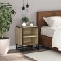 Mesita de noche madera ingeniería roble sonoma 40x31x50cm metal by , Nightstands - Ref: Foro24-848701, Price: 36,12 €, Discou...