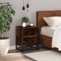 Mesita noche madera ingeniería roble ahumado 40x31x50cm metal von , Nachttische - Ref: Foro24-848703, Preis: 36,12 €, Rabatt: %