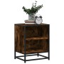 Mesita noche madera ingeniería roble ahumado 40x31x50cm metal von , Nachttische - Ref: Foro24-848703, Preis: 36,12 €, Rabatt: %