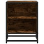 Mesita noche madera ingeniería roble ahumado 40x31x50cm metal von , Nachttische - Ref: Foro24-848703, Preis: 36,12 €, Rabatt: %