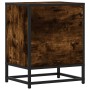Mesita noche madera ingeniería roble ahumado 40x31x50cm metal von , Nachttische - Ref: Foro24-848703, Preis: 36,12 €, Rabatt: %
