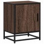 Mesita de noche madera ingeniería roble marrón 40x31x50cm metal de , Mesitas de noche - Ref: Foro24-848717, Precio: 37,97 €