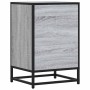Mesita noche madera ingeniería gris sonoma 40x34,5x60 cm metal by , Nightstands - Ref: Foro24-848722, Price: 63,27 €, Discoun...