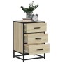 Mesita noche madera ingeniería roble sonoma 40x34,5x60cm metal von , Nachttische - Ref: Foro24-848720, Preis: 61,12 €, Rabatt: %