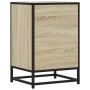 Mesita noche madera ingeniería roble sonoma 40x34,5x60cm metal von , Nachttische - Ref: Foro24-848720, Preis: 61,12 €, Rabatt: %