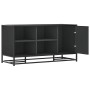 Banco zapatero madera de ingeniería y metal negro 100x40x53,5cm de , Bancos para recibidores y almacenamiento - Ref: Foro24-8...