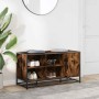 Banco zapatero madera de ingeniería roble ahumado 100x40x53,5cm by , Benches for halls and storage - Ref: Foro24-849216, Pric...