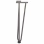 Patas mesa tipo horquilla 4 uds acero macizo acero natural 42cm by , Table legs - Ref: Foro24-4012443, Price: 52,79 €, Discou...